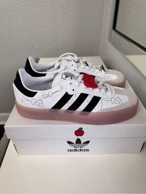 adidas White, Black & Pink Hello Kitty Low-Profile Sneakers
